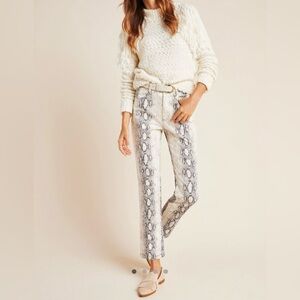 Current Air python print ankle-crop jeans NWT (size small)